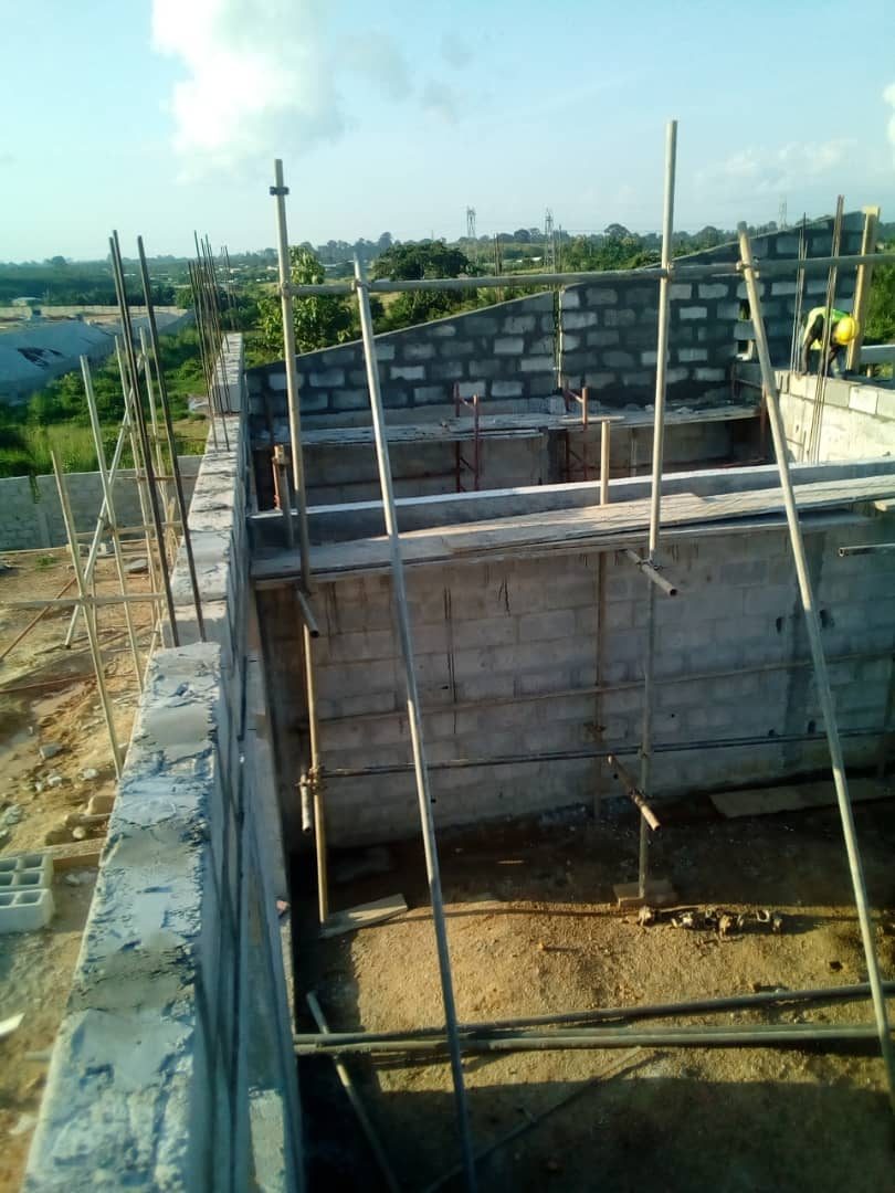 Vue complémentaire : Construction de quatre magasins · AKOUÉDO · PALMERAIE